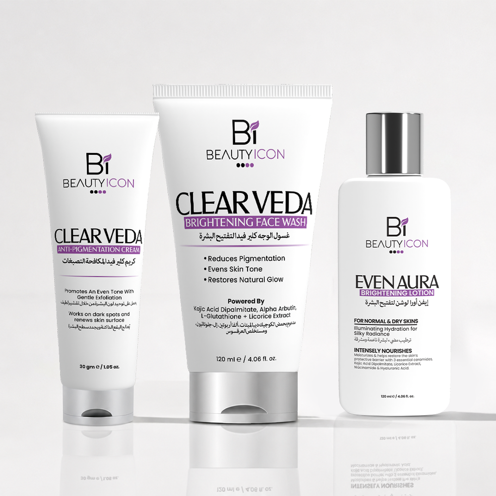 Clear Veda Complete Glow System – 3-Step Brightening Routine