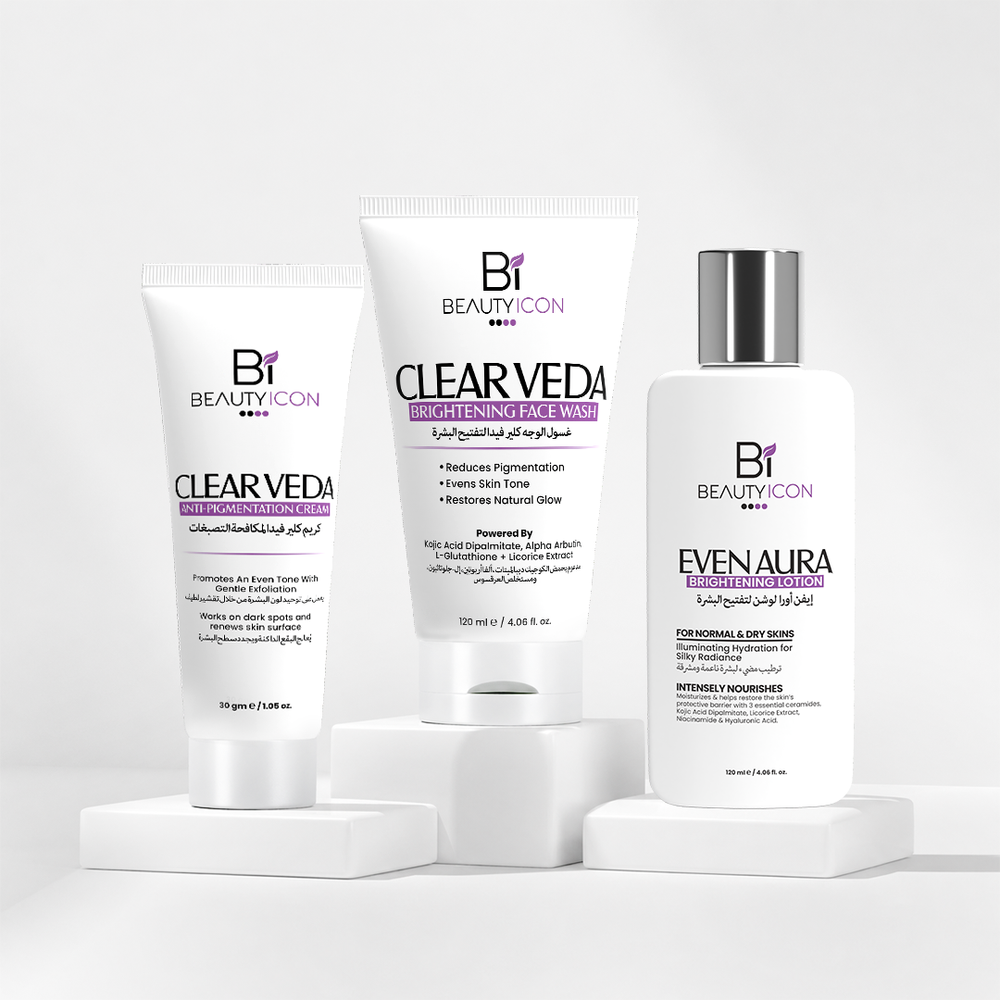 Anti-pigmentation cream + brightening face wash + brightening Lotion