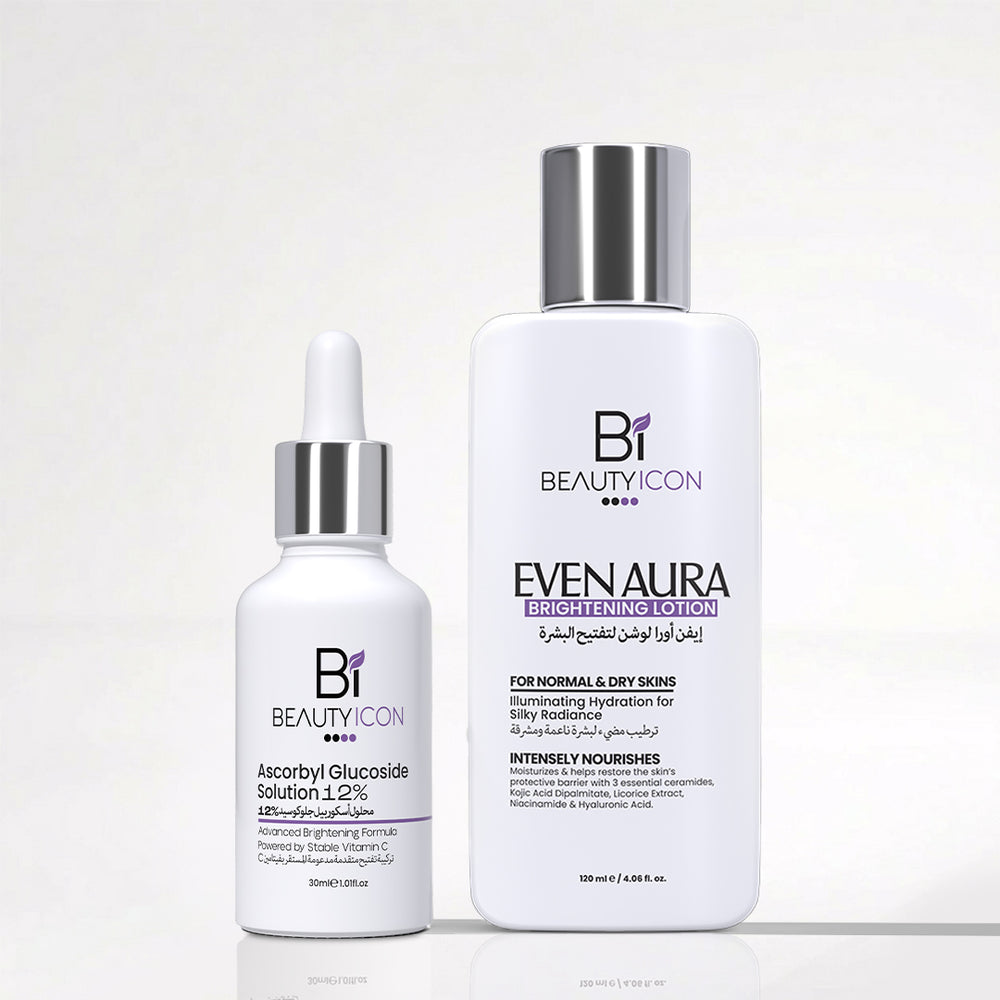 Brightening Glow Kit – Vitamin C + Even Aura Lotion