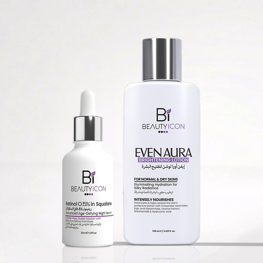 Night Glow Repair Kit – Retinol + Even Aura Lotion