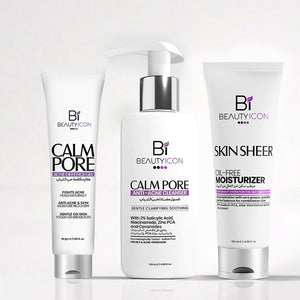 Clear Skin Defense System – Cleanser + Acne Gel + Oil-Free Moisturizer